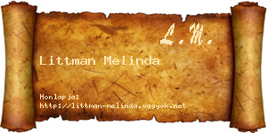 Littman Melinda névjegykártya