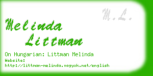 melinda littman business card